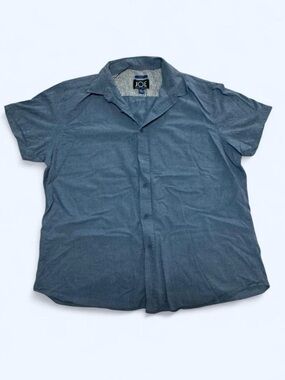 Joseph Abboud Short-Sleeve Button-Down Shirt in Slate Blue